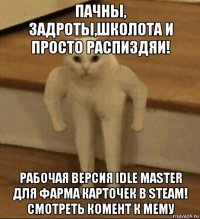 пачны, задроты,школота и просто распиздяи! рабочая версия idle master для фарма карточек в steam! смотреть комент к мему