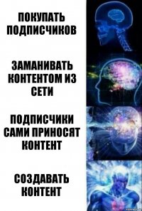 покупать подписчиков заманивать контентом из сети подписчики сами приносят контент создавать контент