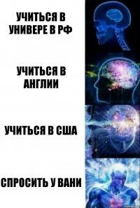 Учиться в универе в рф Учиться в англии Учиться в США Спросить у Вани