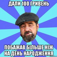 дали 100 гривень побажав більше ніж на день народження