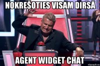 nokrešoties visam dirsā agent widget chat