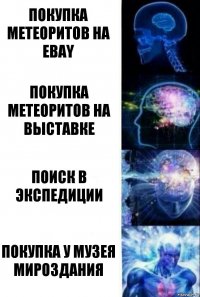 Покупка метеоритов на eBay Покупка метеоритов на выставке Поиск в экспедиции Покупка у музея мироздания