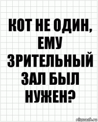 кот не один, ему зрительный зал был нужен?