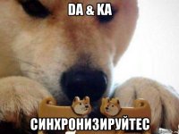 da & ka синхронизируйтес