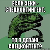 если зеки - спецконтингент, то я делаю спецконтент?