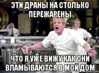 эти драны на столько пережарены что я уже вижу как они вламываются в мой дом