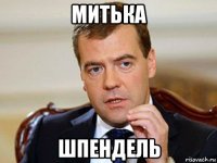 митька шпендель