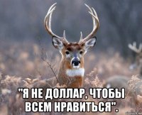  "я не доллар, чтобы всем нравиться".