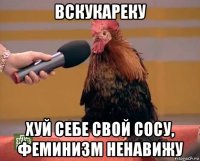 вскукареку хуй себе свой сосу, феминизм ненавижу