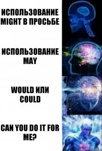 Использование Might в просьбе Использование may Would или could СAN YOU DO IT FOR ME?