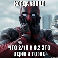 когда узнал что 2/10 и 0,2 это одно и то же