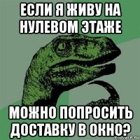 если я живу на нулевом этаже можно попросить доставку в окно?