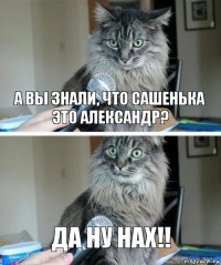 а вы знали, что сашенька это александр? да ну нах!!