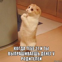  когда тебе 27,и ты выпрашиваешь денег у родителей