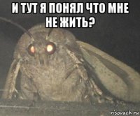 и тут я понял что мне не жить? 