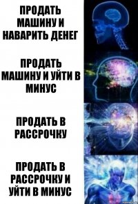 Продать машину и наварить денег Продать машину и уйти в минус Продать в рассрочку Продать в рассрочку и уйти в минус