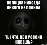 полиция никогда никого не ловила ты что, не в россии живешь?