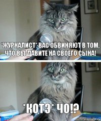 *журналист* вас обвиняют в том, что вы давите на своего сына! *котэ* ЧО!?