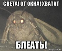 света! от окна! хватит блеать!