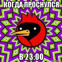 когда проснулся в 23:00