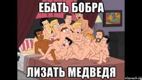 ебать бобра лизать медведя