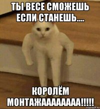 ты весе сможешь если станешь.... королём монтажаааааааа!!!!!