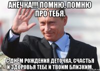 анечка!!! помню, помню про тебя. с днём рождения деточка, счастья и здоровья тебе и твоим близким.