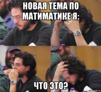 новая тема по матиматике я: что это?