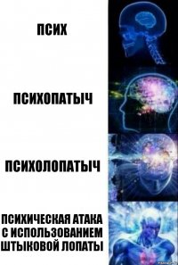 ПСИХ ПСИХОПАТЫЧ ПСИХОЛОПАТЫЧ ПСИХИЧЕСКАЯ АТАКА С ИСПОЛЬЗОВАНИЕМ ШТЫКОВОЙ ЛОПАТЫ