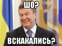 шо? вскакались?