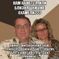 нам кажется, или близняшки уже охамели??? амина с миланой хамят нам, приносят двойки и даже старшему брату хамят и все в штыки принимают