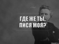 где же ты, пися моя?