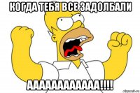 когда тебя все задолбали аааааааааааа!!!!