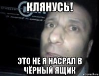 клянусь! это не я насрал в чёрный ящик