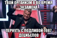 твой организм в во время экзамена пернуть с подливой 1987 децибелов