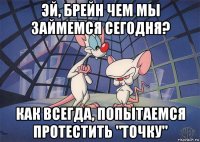 эй, брейн чем мы займемся сегодня? как всегда, попытаемся протестить "точку"