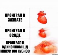 Проиграл в захвате Проиграл в осаде Проиграл в одиночном шд минус 100 кубков