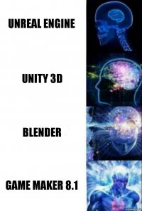 UNREAL ENGINE UNITY 3d BLENDER GAME MAKER 8.1