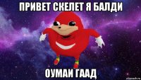 привет скелет я балди оумаи гаад