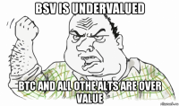 bsv is undervalued btc and all othe alts are over value