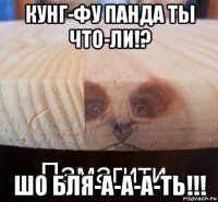 кунг-фу панда ты что-ли!? шо бля-а-а-а-ть!!!