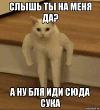 слышь ты на меня да? а ну бля иди сюда сука