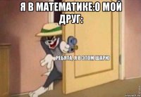 я в математике:0 мой друг: 