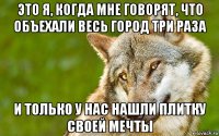 это я, когда мне говорят, что объехали весь город три раза и только у нас нашли плитку своей мечты