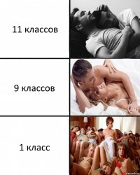 11 классов 9 классов 1 класс