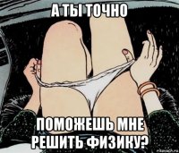 а ты точно поможешь мне решить физику?