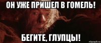 он уже пришел в гомель! бегите, глупцы!