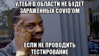 у тебя в области не будет зараженных covid'ом если не проводить тестирование