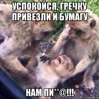 успокойся, гречку привезли и бумагу нам пи**@!!!