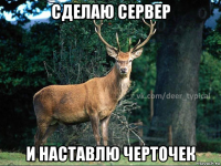сделаю сервер и наставлю черточек